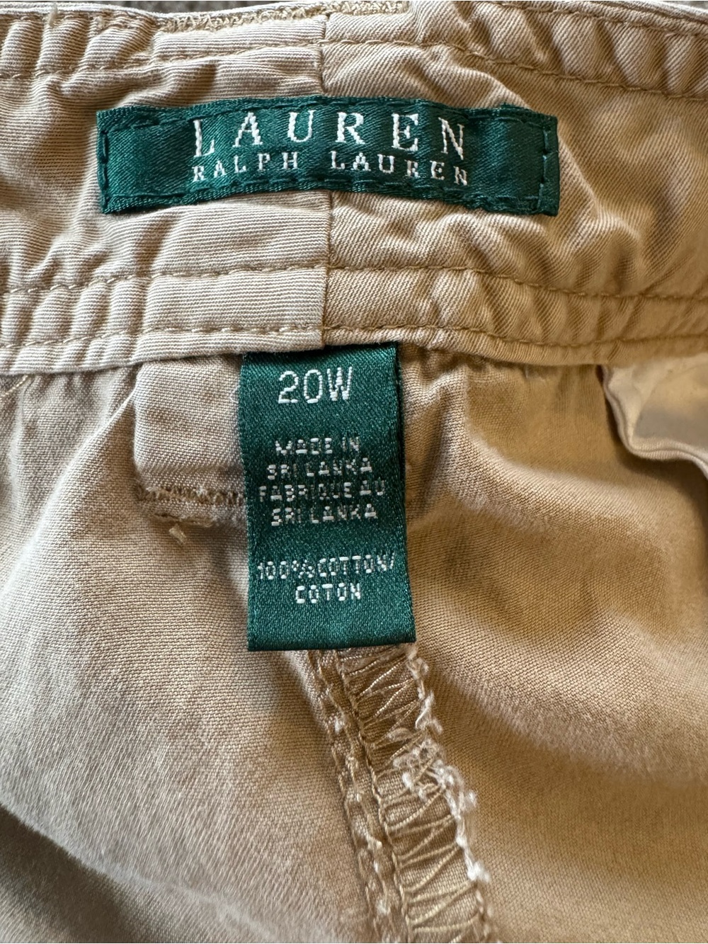 Ralph Lauren Khaki Cropped Utility Pants - Picture 3 of 5